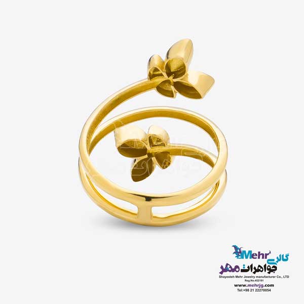 انگشتر طلا - طرح گل