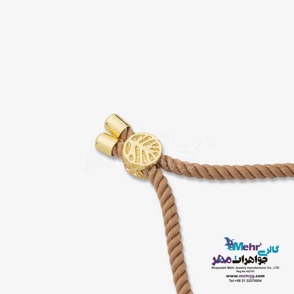 دستبند طلا و بافت - طرح ونکلیف