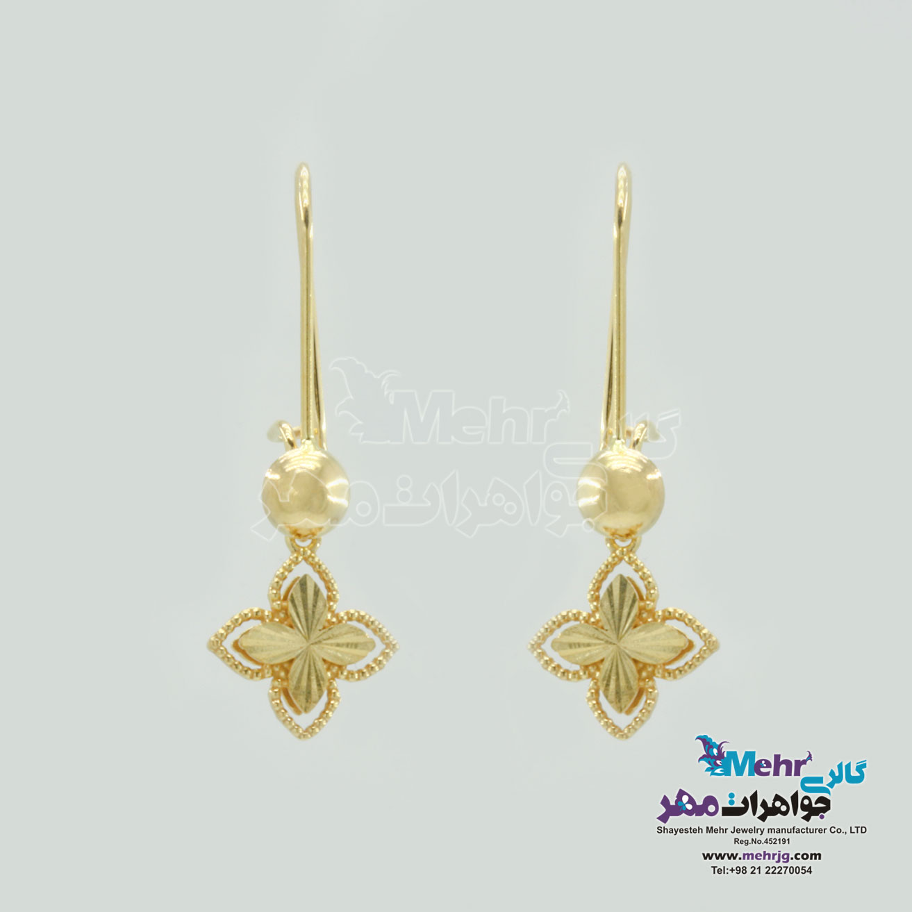 گوشواره طلا - طرح روبرتو