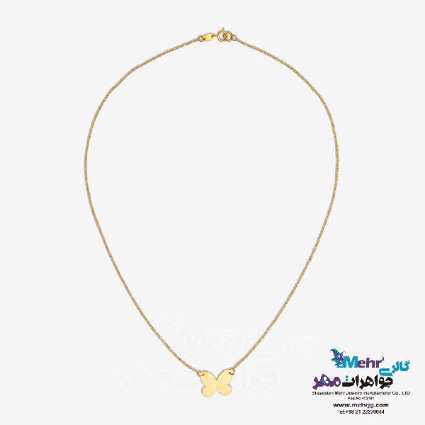 گردنبند طلا - طرح پروانه