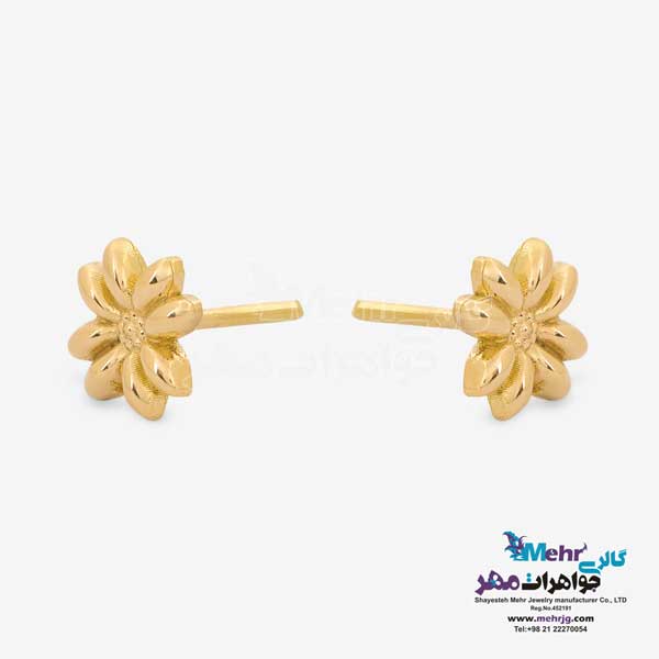 گوشواره طلا - طرح گل