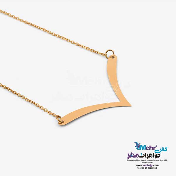 گردنبند طلا دست اول کم اجرت - طرح هفت باز