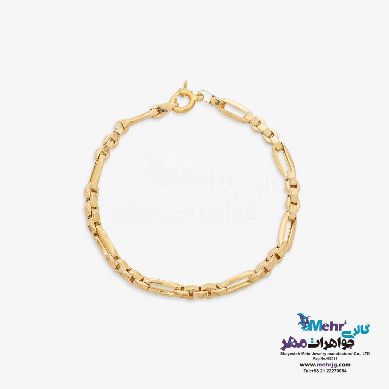 دستبند طلا - طرح فیگارو