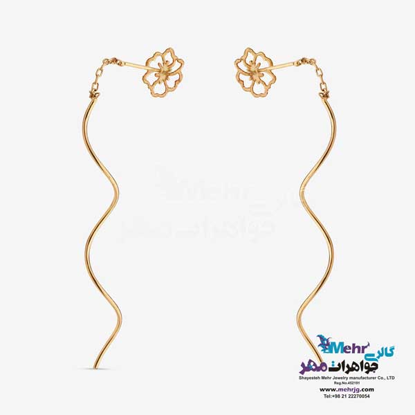 گوشواره طلا - طرح گل