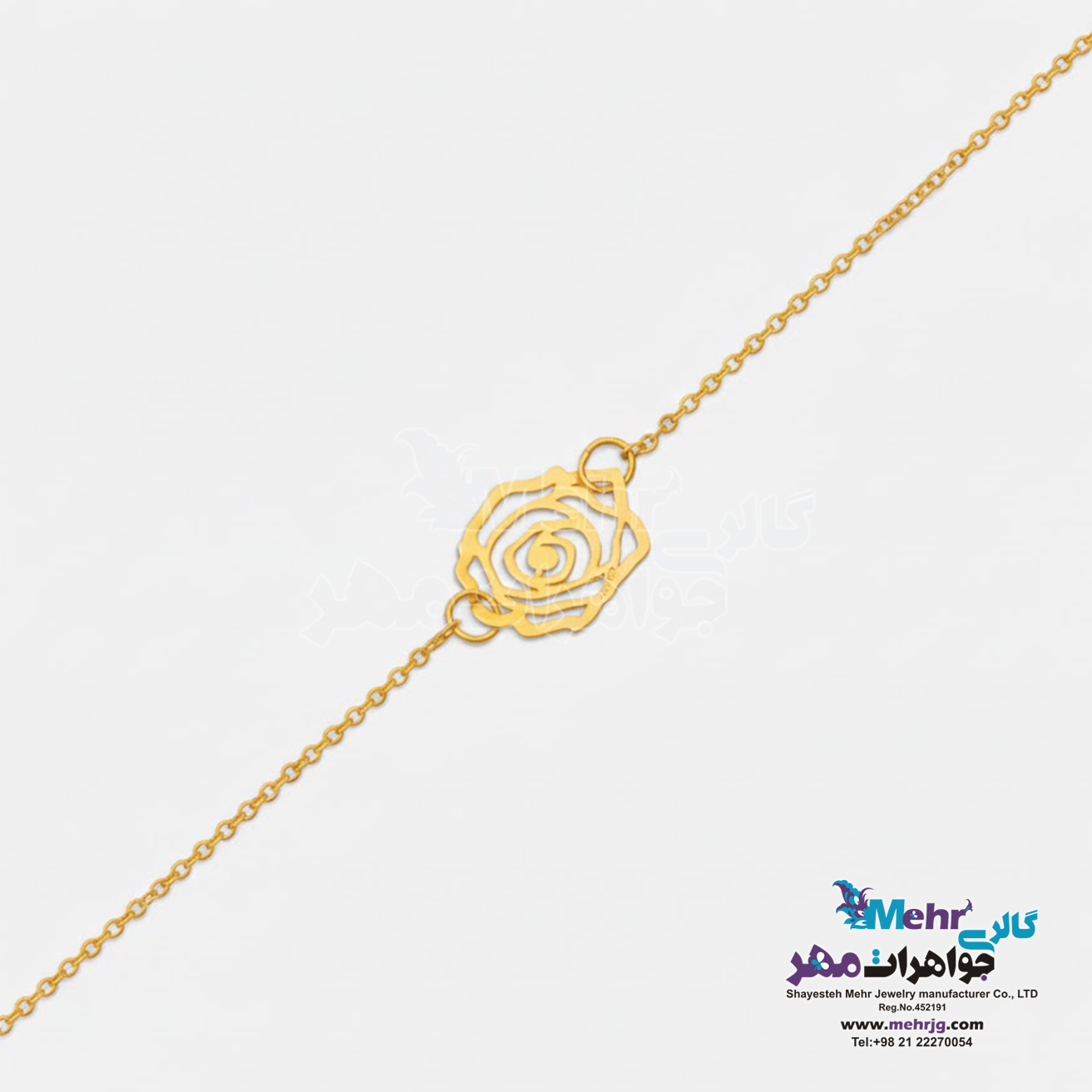 دستبند طلا - طرح گل