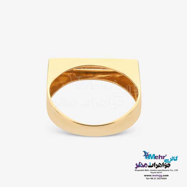 انگشتر طلا - طرح خطوط موازی