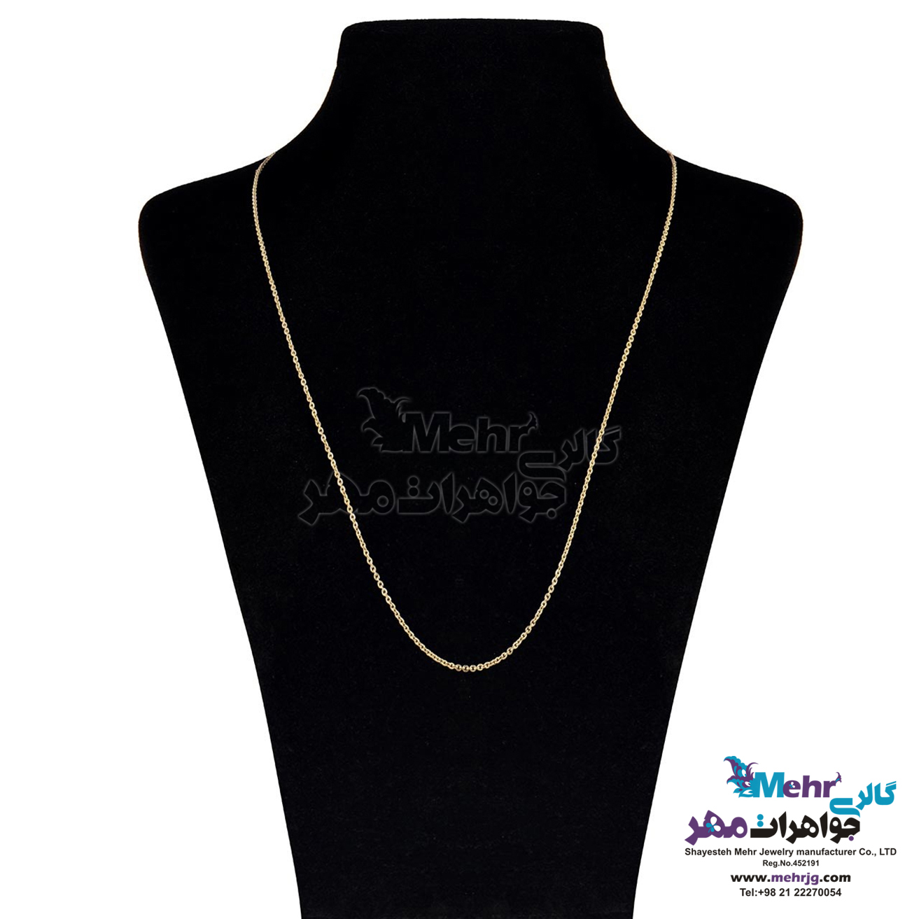 زنجیر طلا - طرح حلقه‌ای (فلامینگو) طول۴۵ سانتی‌متر