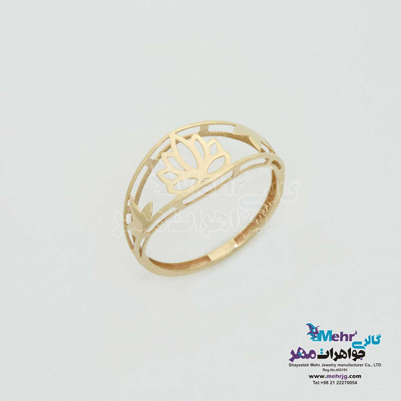 انگشتر طلا - طرح لوتوس