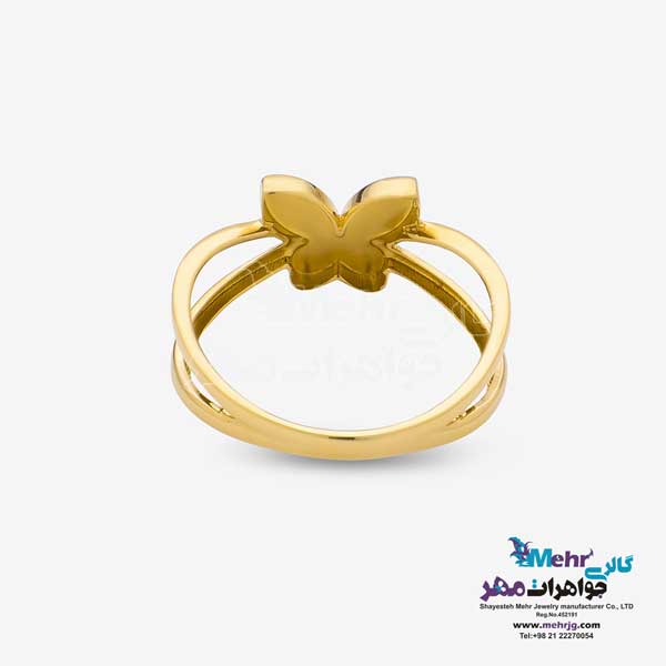 انگشتر طلا - طرح پروانه