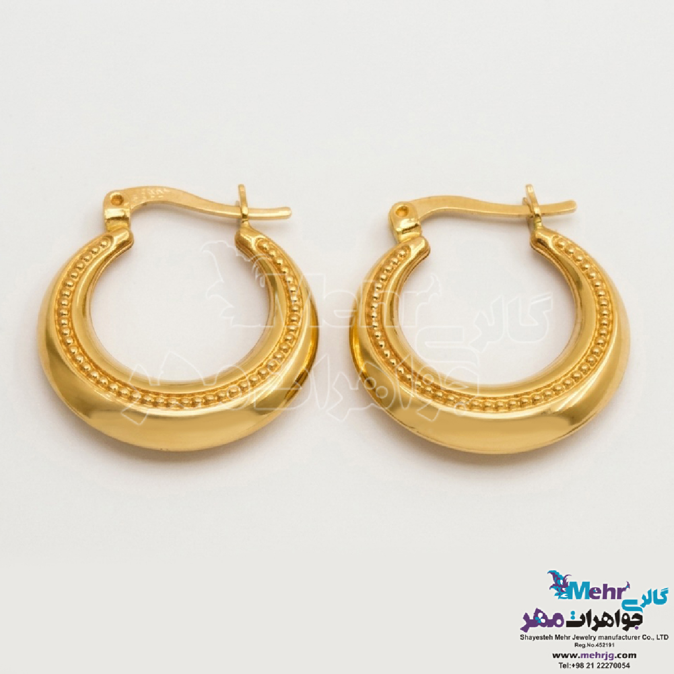 گوشواره طلا - طرح دایره