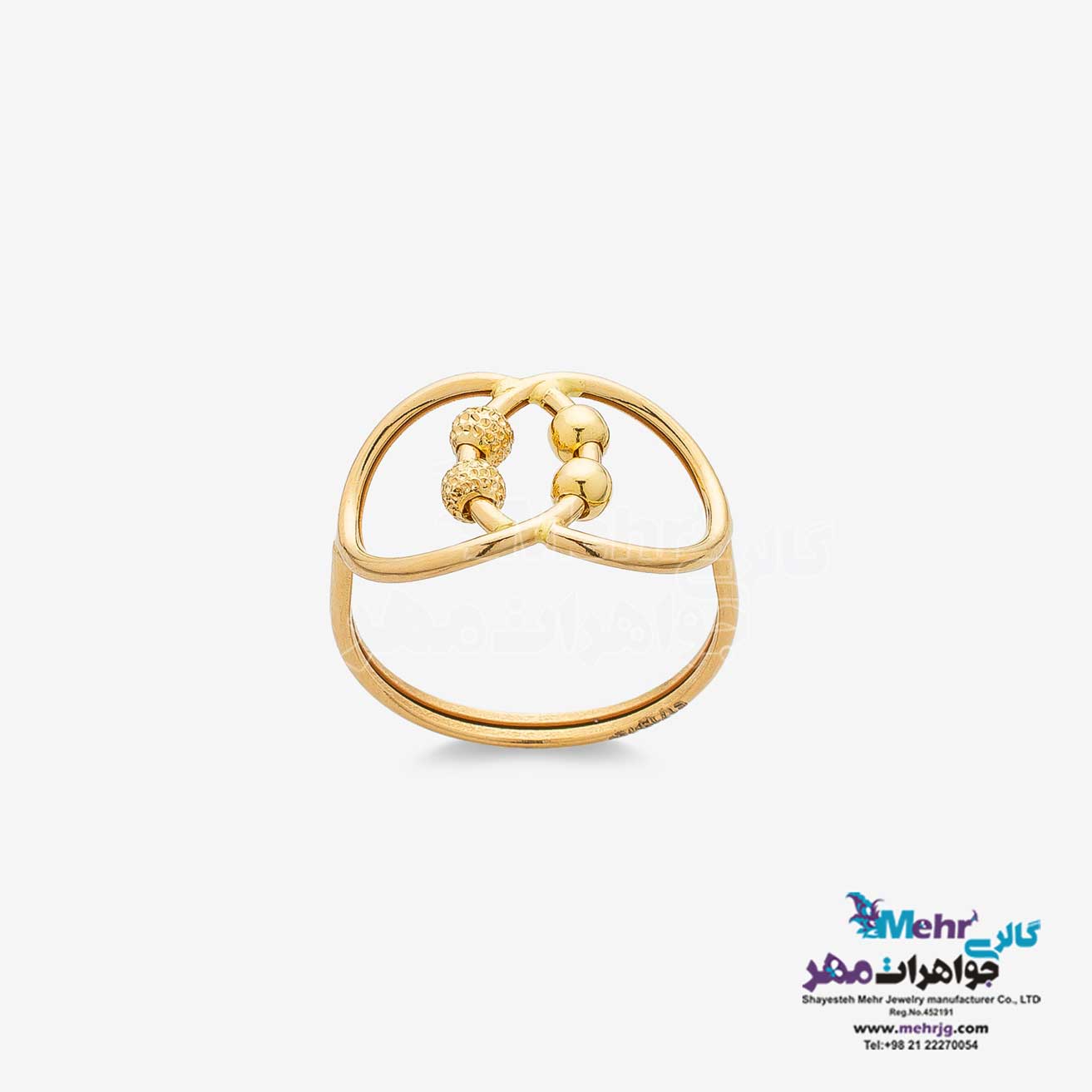 انگشتر طلا - طرح هندسی