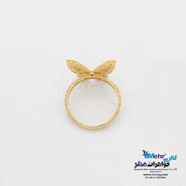 انگشتر طلا - طرح پروانه