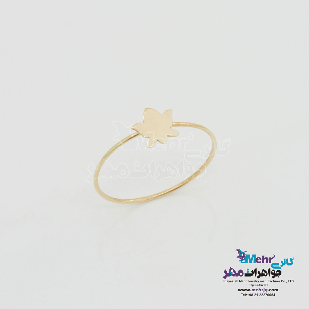 انگشتر طلا - طرح گل