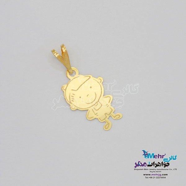 آویز طلا - طرح کودک شاد