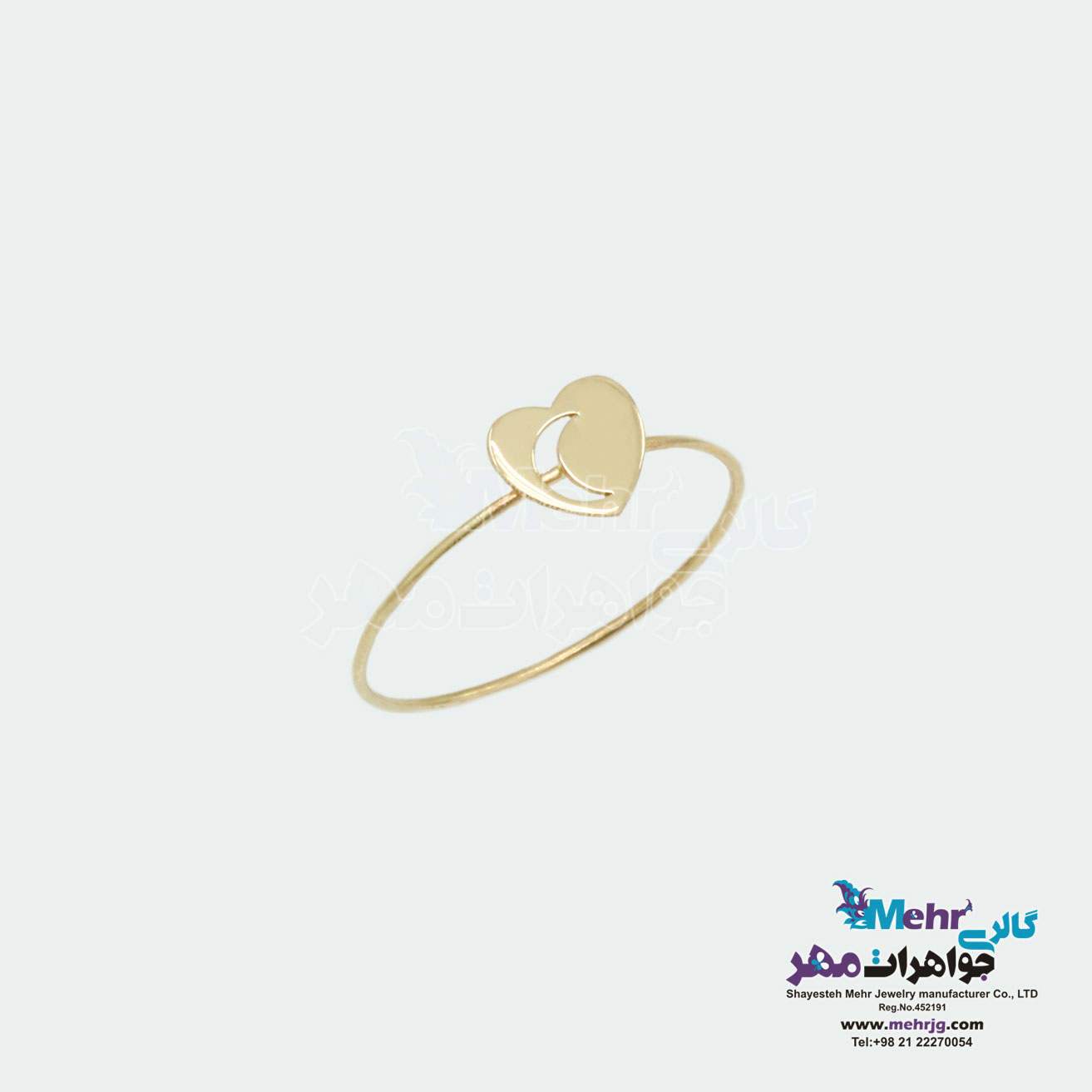 انگشتر طلا - طرح قلب
