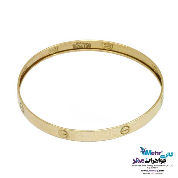النگو طلا دست اول کم اجرت - طرح کارتیه لاو سایز 3