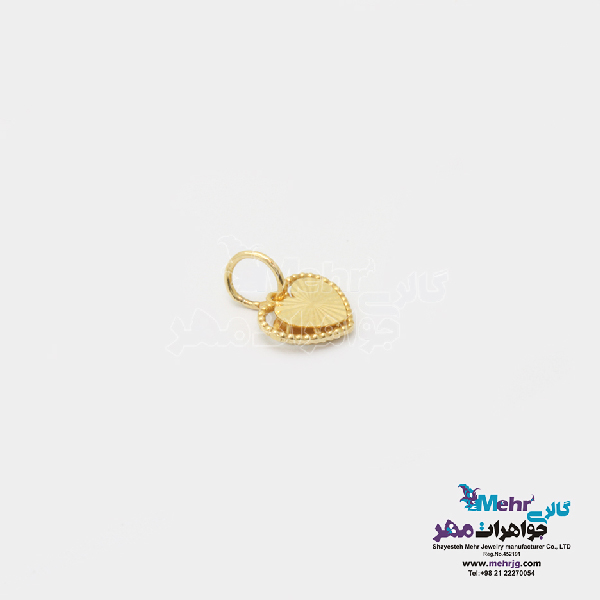 آویز طلا - طرح قلب تراش