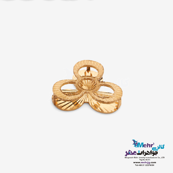 آویز طلا - طرح گل