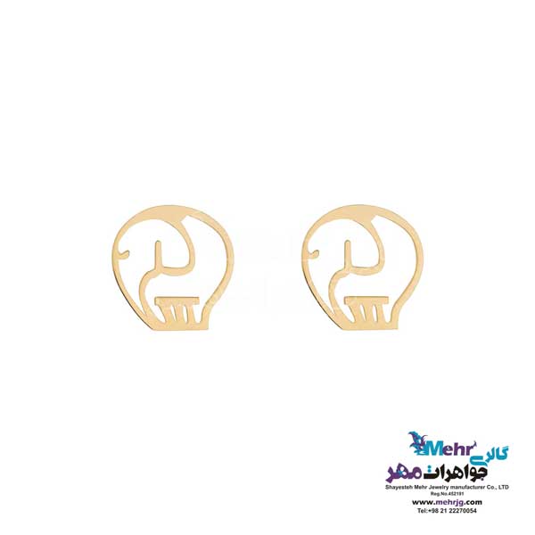 نیم ست طلا دست اول کم اجرت - طرح فیل