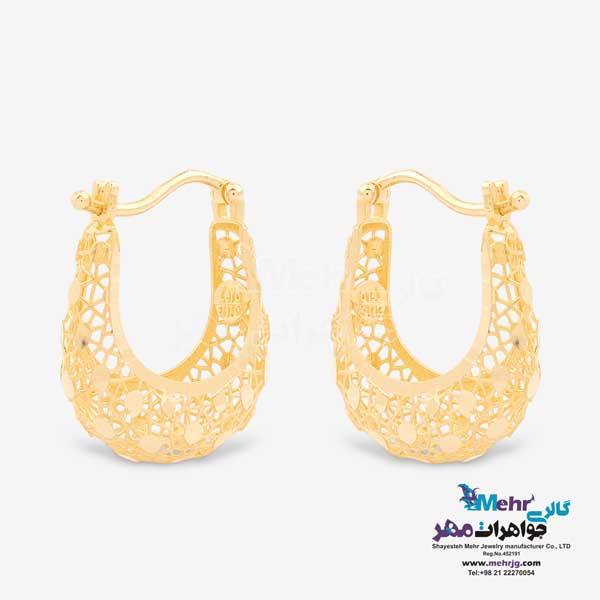 گوشواره طلا - طرح توری