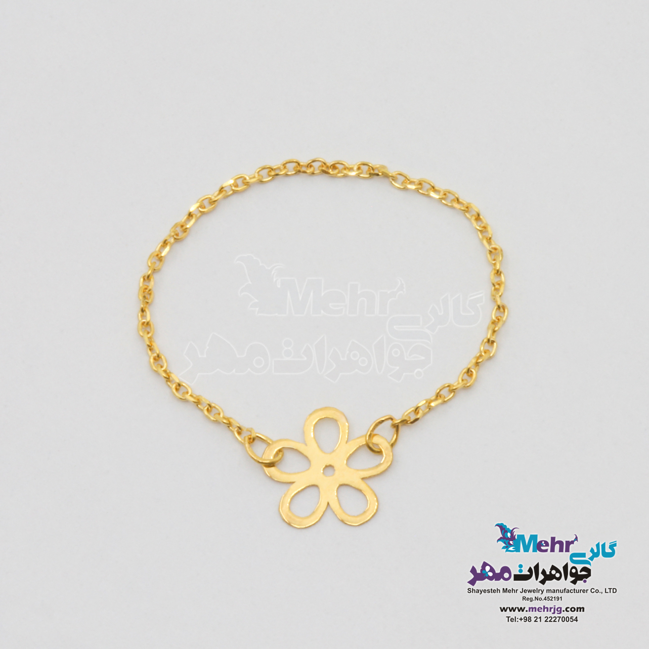انگشتر طلا - طرح گل