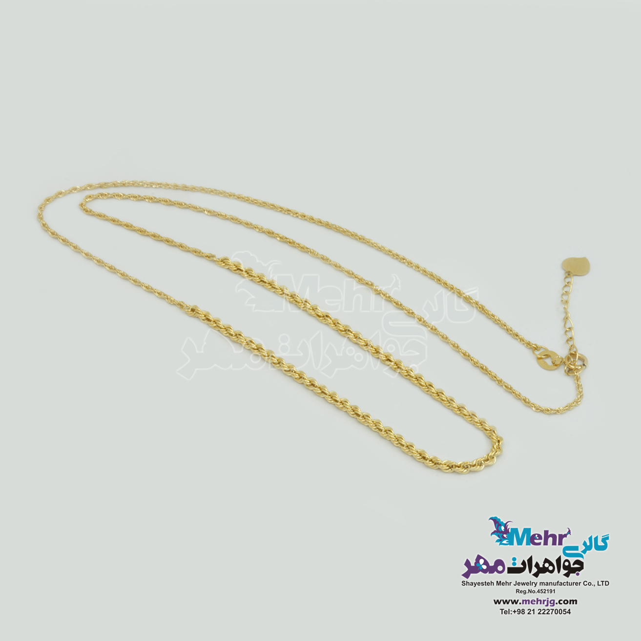 گردنبند طلا - طرح طنابی