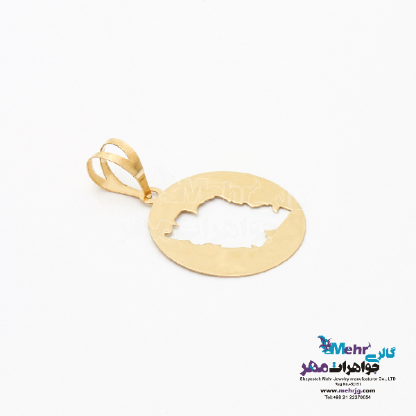 آویز طلا - طرح نقشه ی ایران