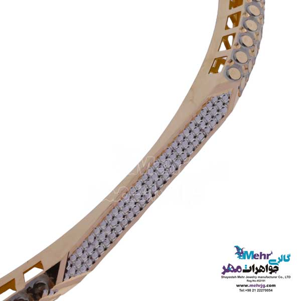 النگو طلا دست اول کم اجرت - طرح چند ضلعی تراش سایز 2
