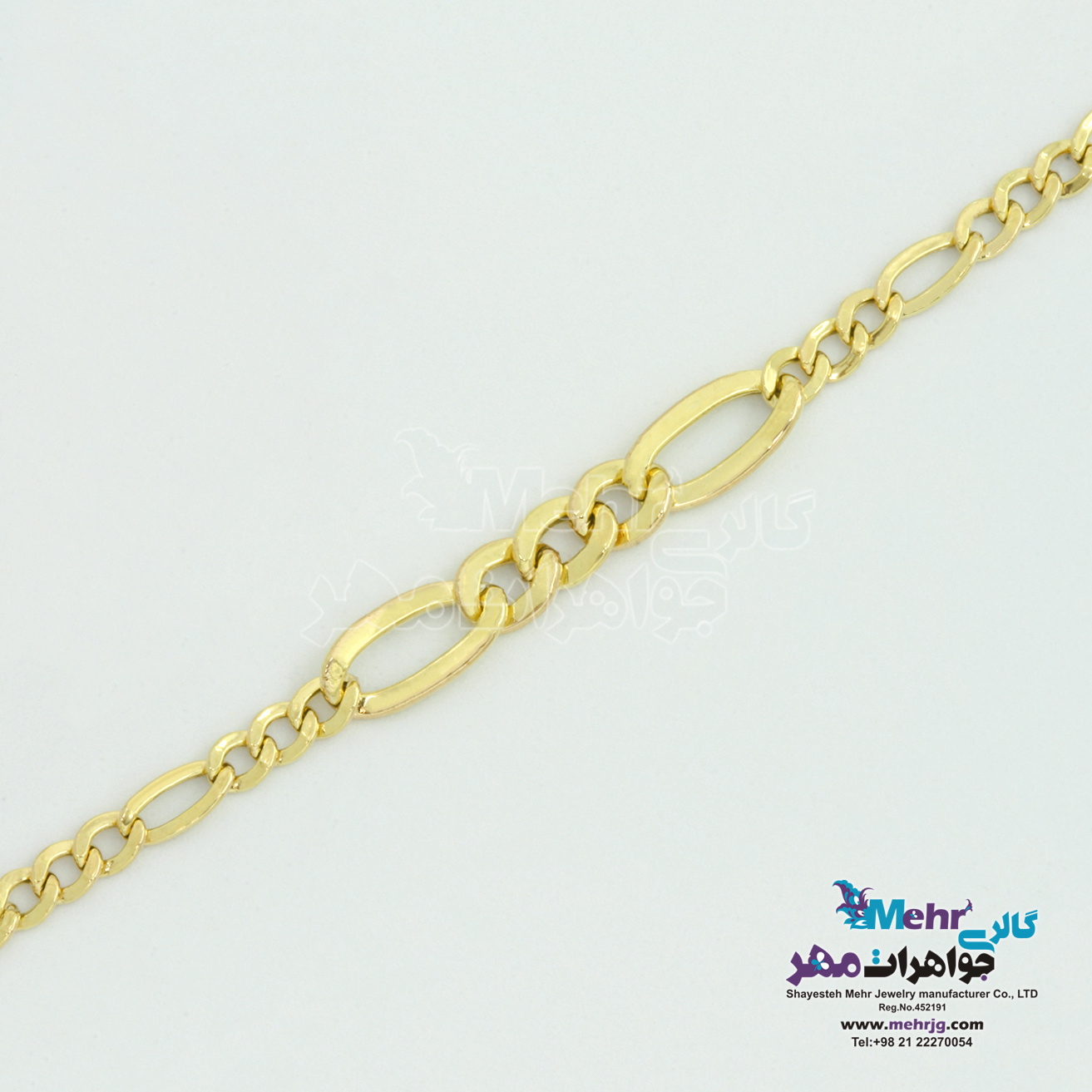 دستبند طلا - طرح فیگارو