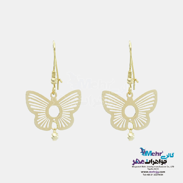 نیم ست طلا - طرح پروانه