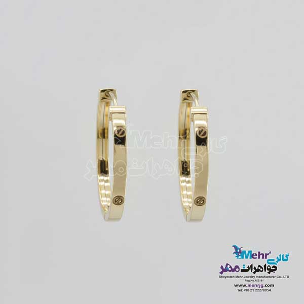 گوشواره طلا - طرح کارتیه لاو