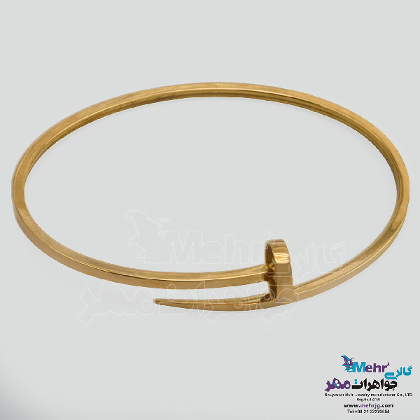 دستبند النگویی طلا - طرح میخ