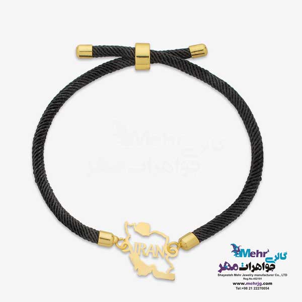 دستبند طلا و بافت - طرح نقشه ی ایران