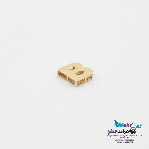 آویز طلا - طرح حروف لاتین B