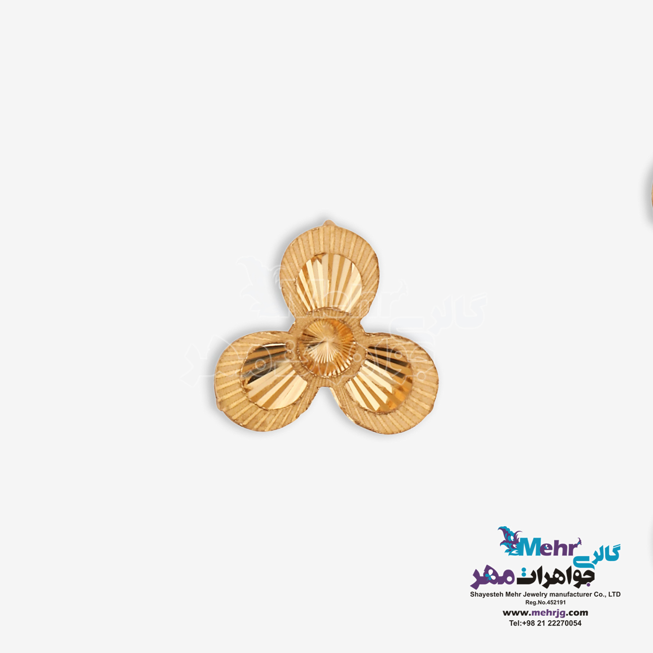 آویز طلا - طرح گل