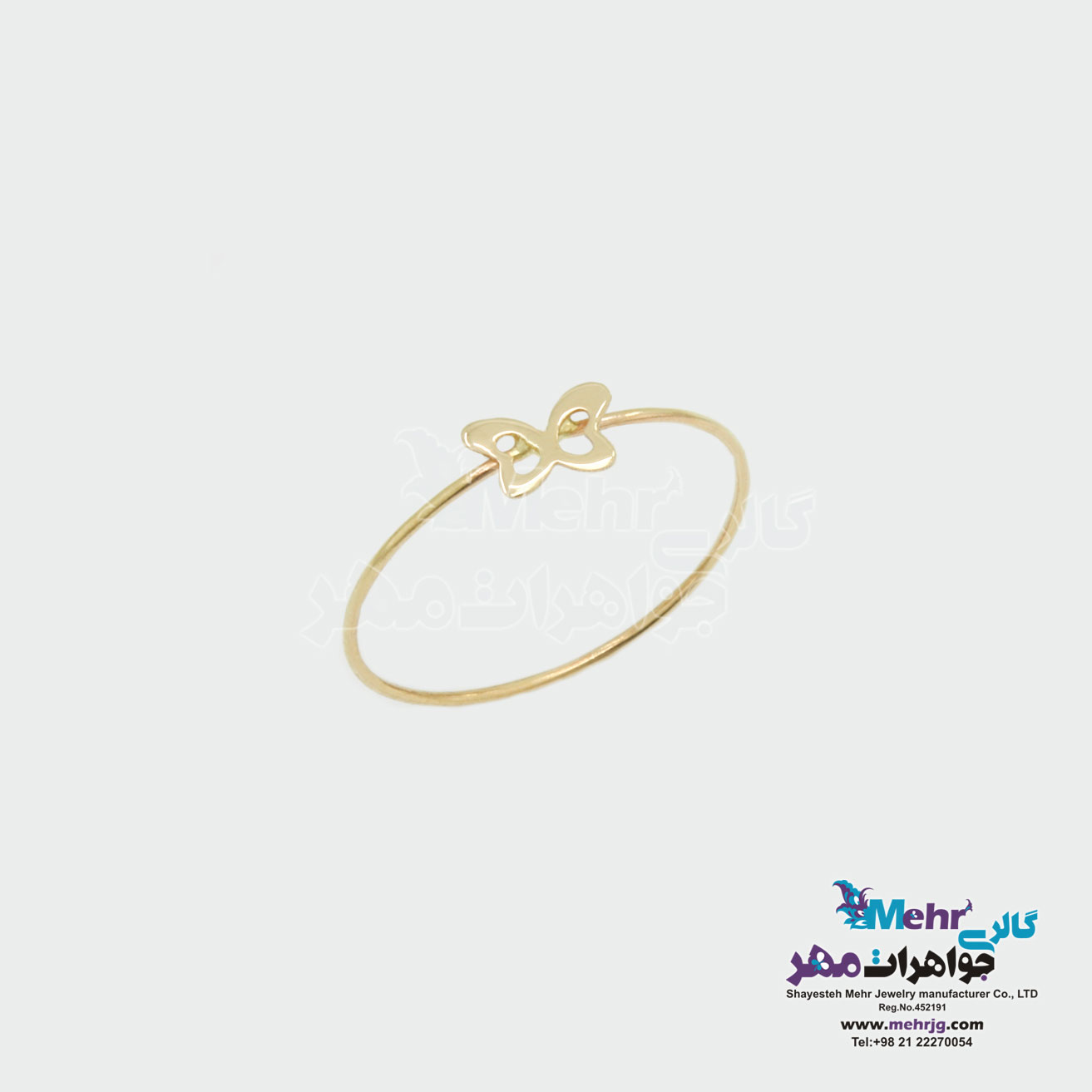انگشتر طلا - طرح پروانه
