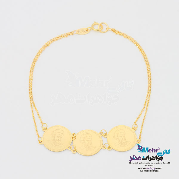 دستبند طلا - طرح سکه