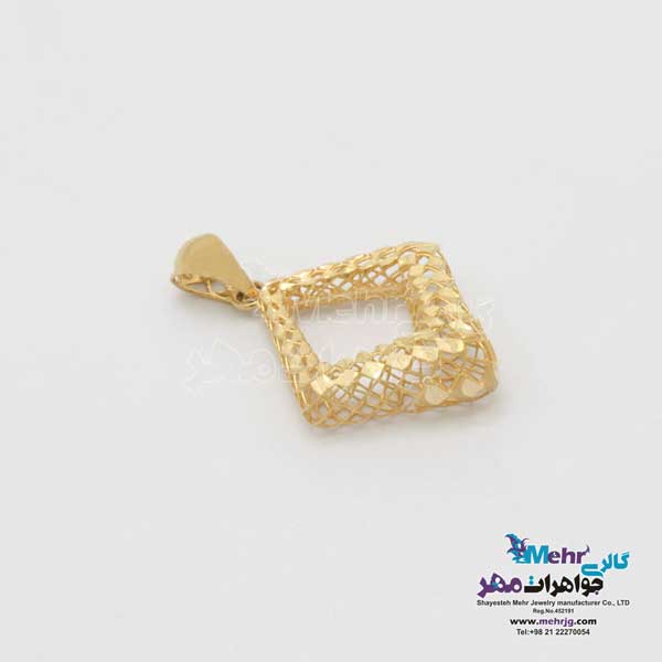 نیم ست طلا - طرح لوزی