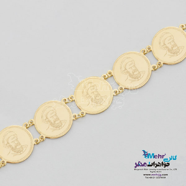 دستبند طلا - طرح سکه