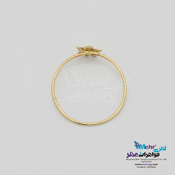 انگشتر طلا - طرح گل