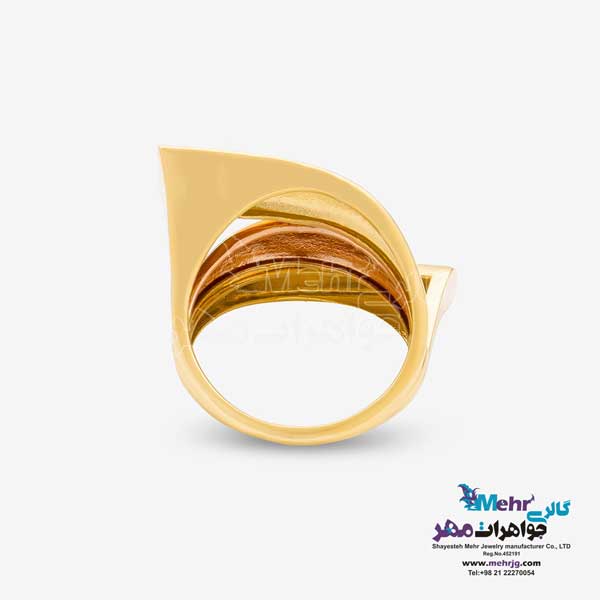 انگشتر طلا - طرح هندسی