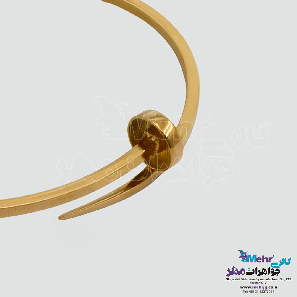 دستبند النگویی طلا - طرح میخ