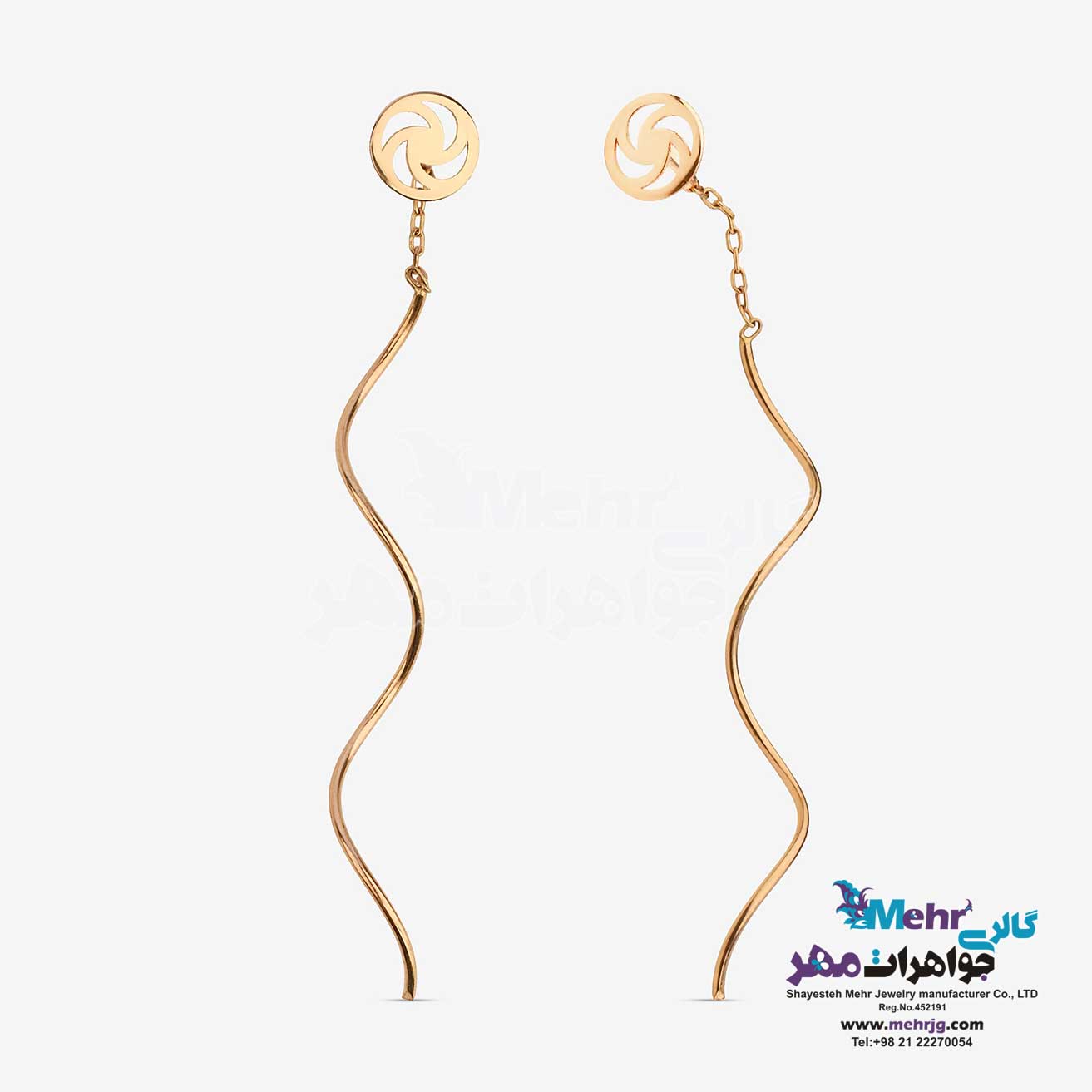 گوشواره طلا - طرح هندسی