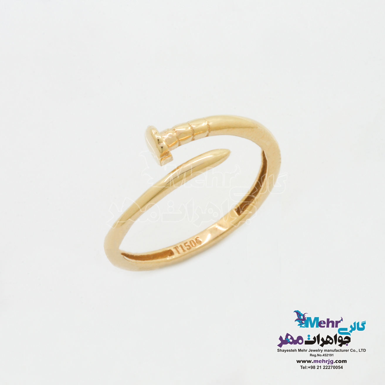 انگشتر طلا - طرح کارتیه میخ