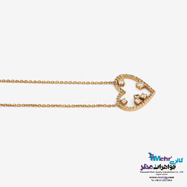 گردنبند طلا - طرح قلب