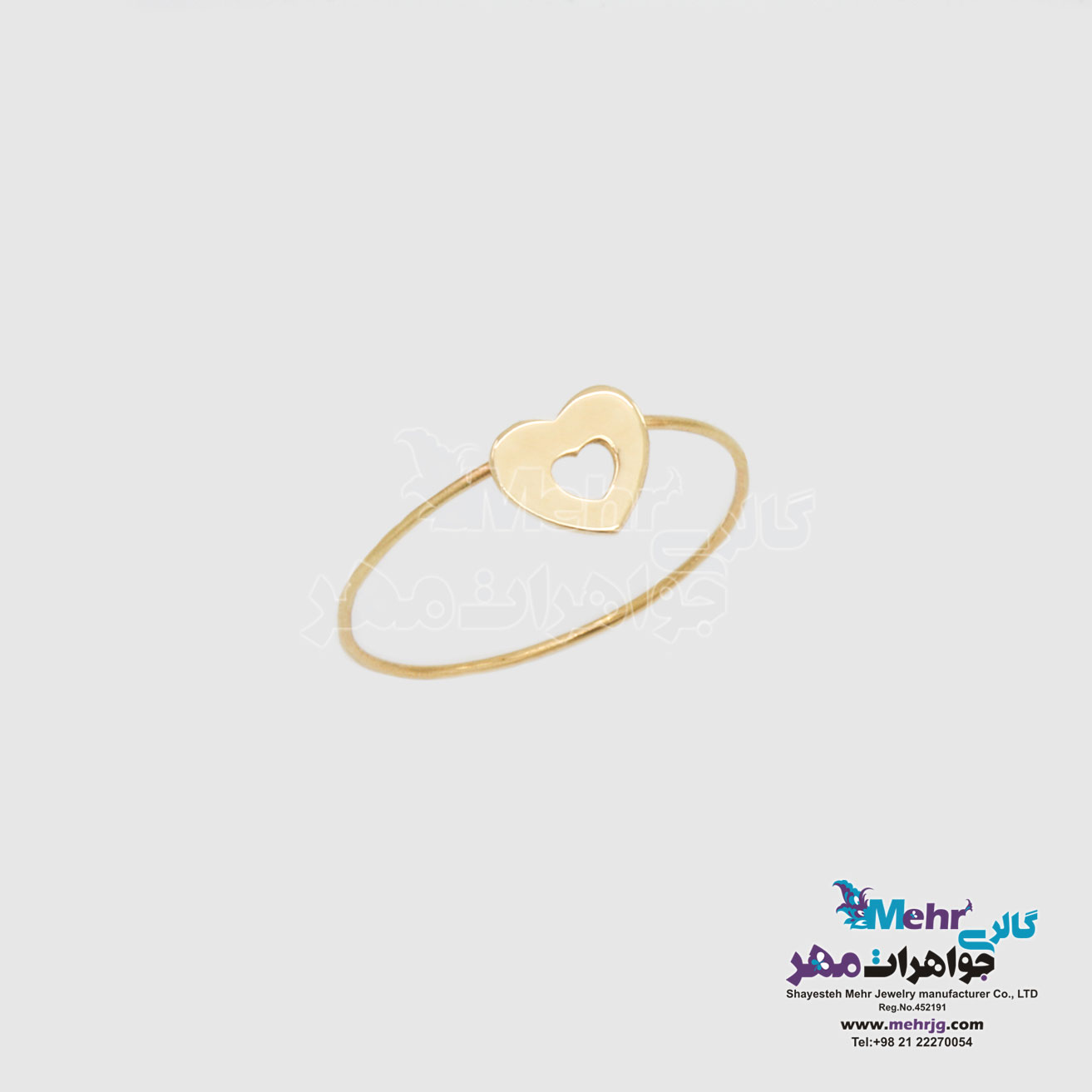 انگشتر طلا - طرح قلب