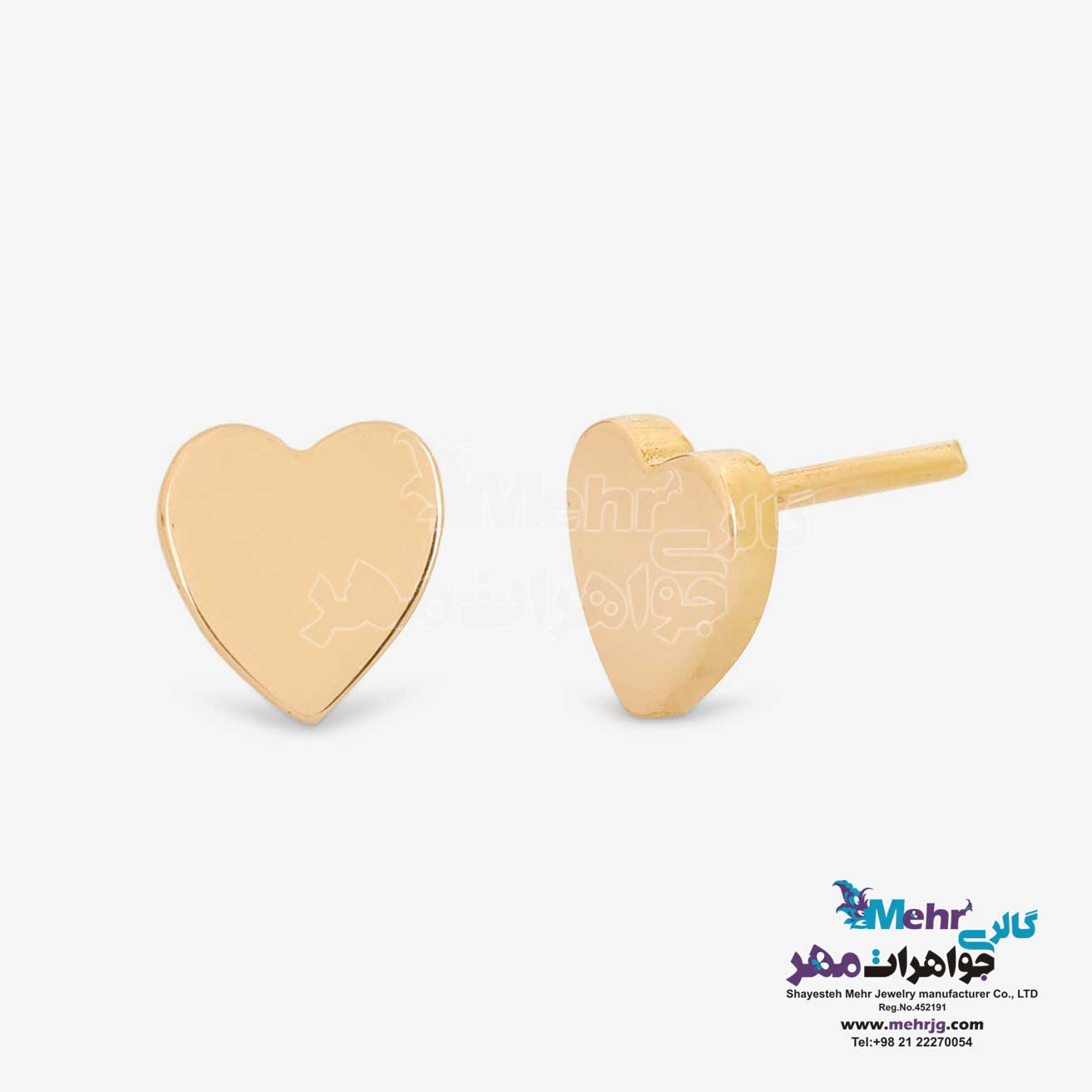 گوشواره طلا - طرح قلب
