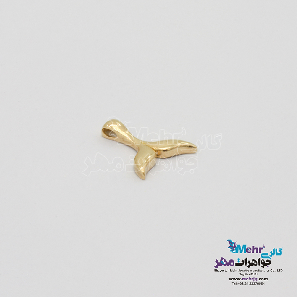 آویز طلا - طرح دم وال