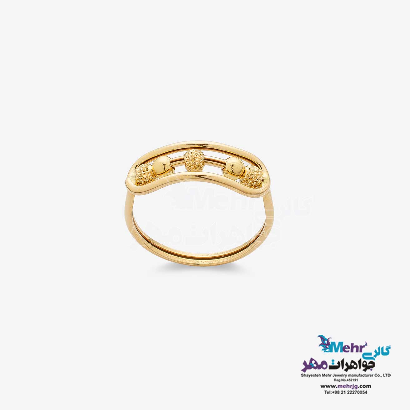 انگشتر طلا -  طرح خطوط موازی