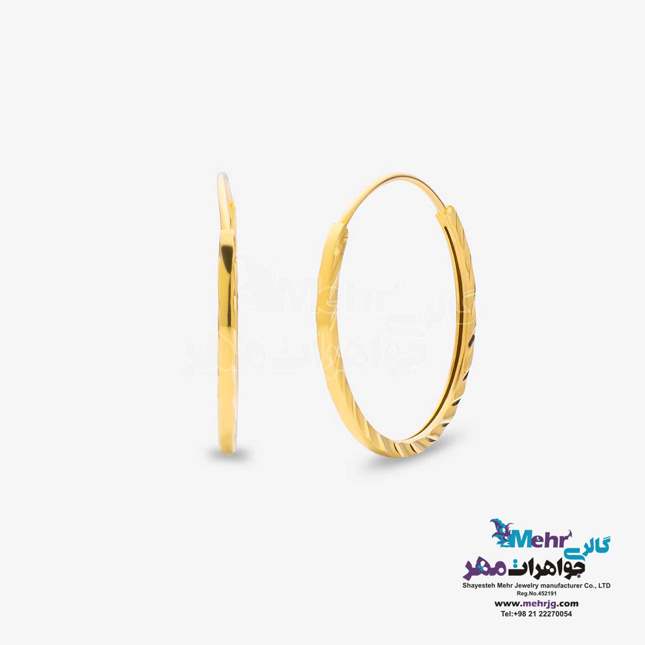 گوشواره طلا - طرح دایره